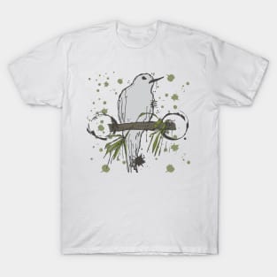 Fairy tern on a branch sketch T-Shirt